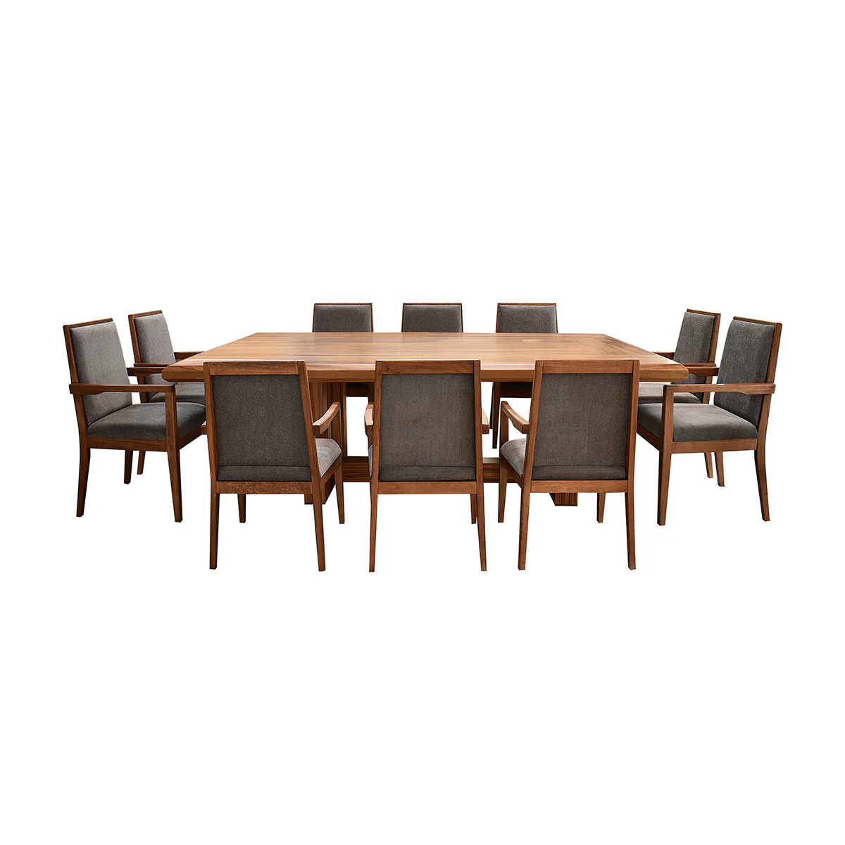 Comedor London - Parota 10  Sillas Gris - Image 6