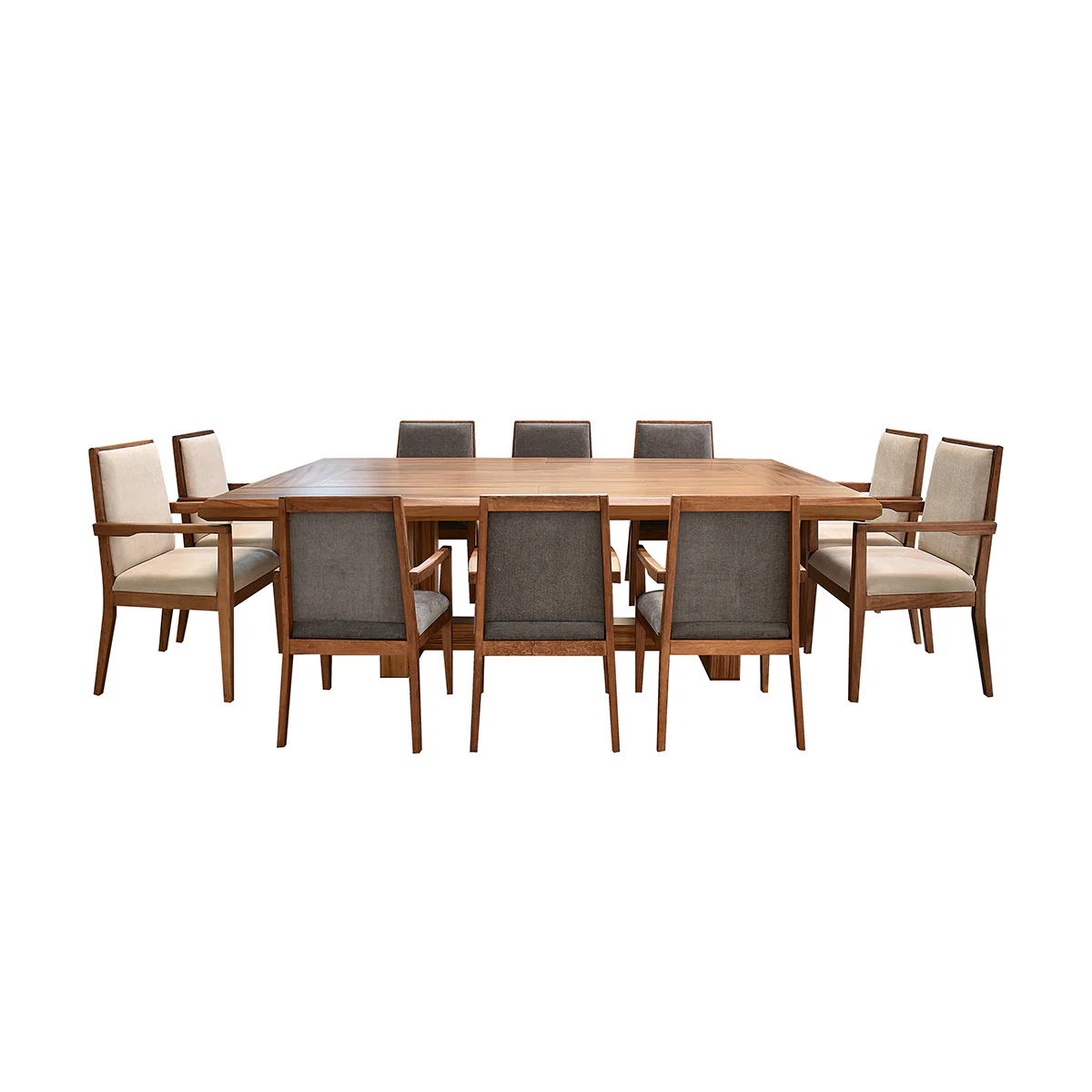 Comedor London - Parota - 4 Sillas Beige y 6 Sillas Gris - Image 6