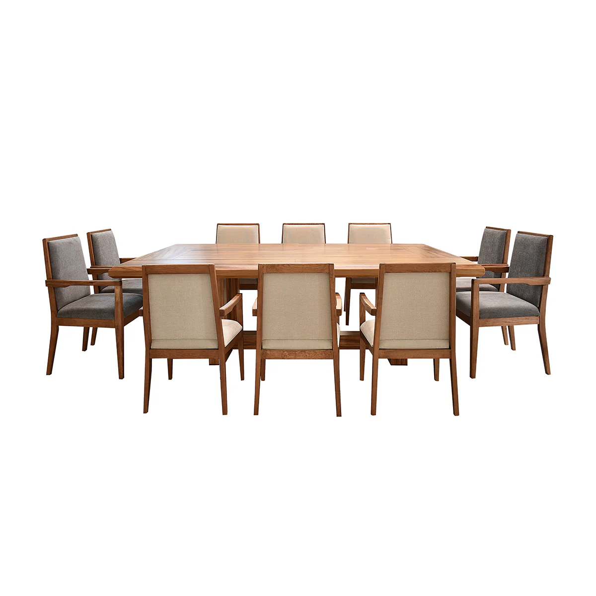 Comedor London - Parota - 6 Sillas Beige y 4 Sillas Gris - Image 6