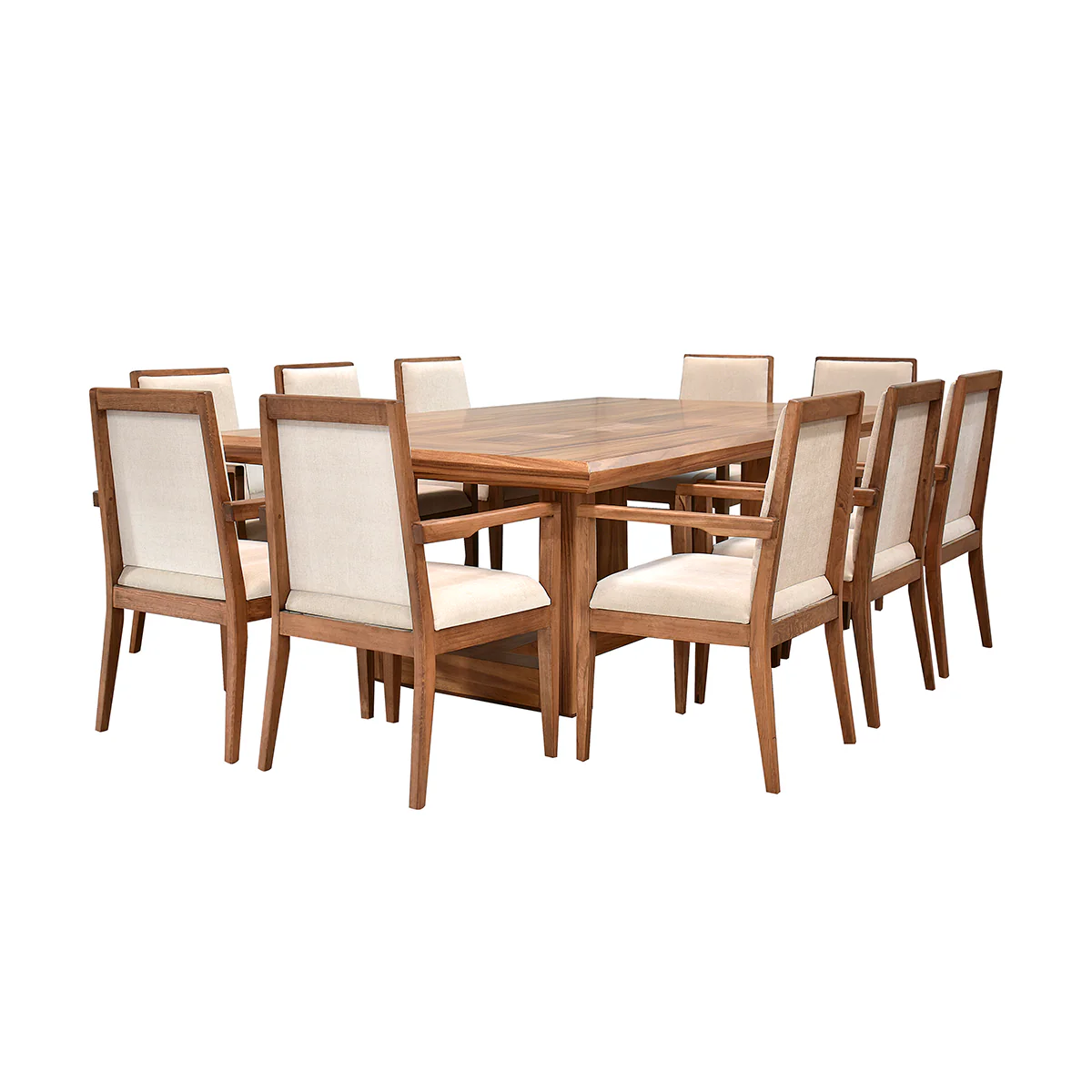 Comedor London - Parota 10  Sillas Beige - Image 4