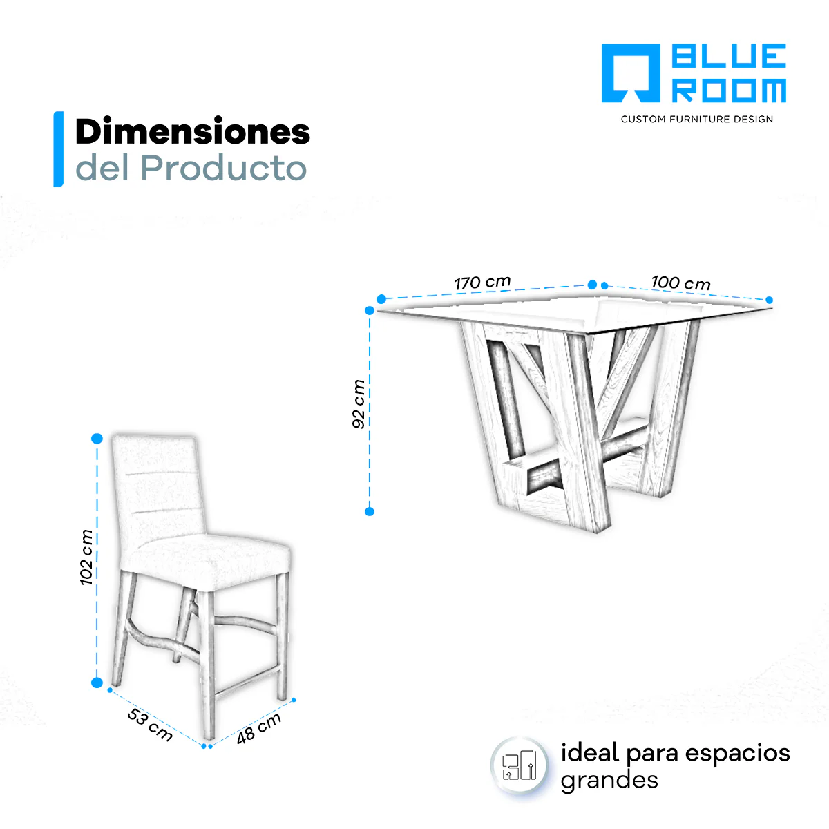 Antecomedor Sidney 6 Bancos Beige - Image 14