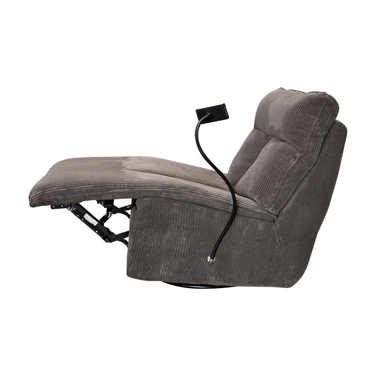 Sillón Giratorio Mecedora Reclinable de Tela Belle Sistema Manual- Lincoln Black - Image 32
