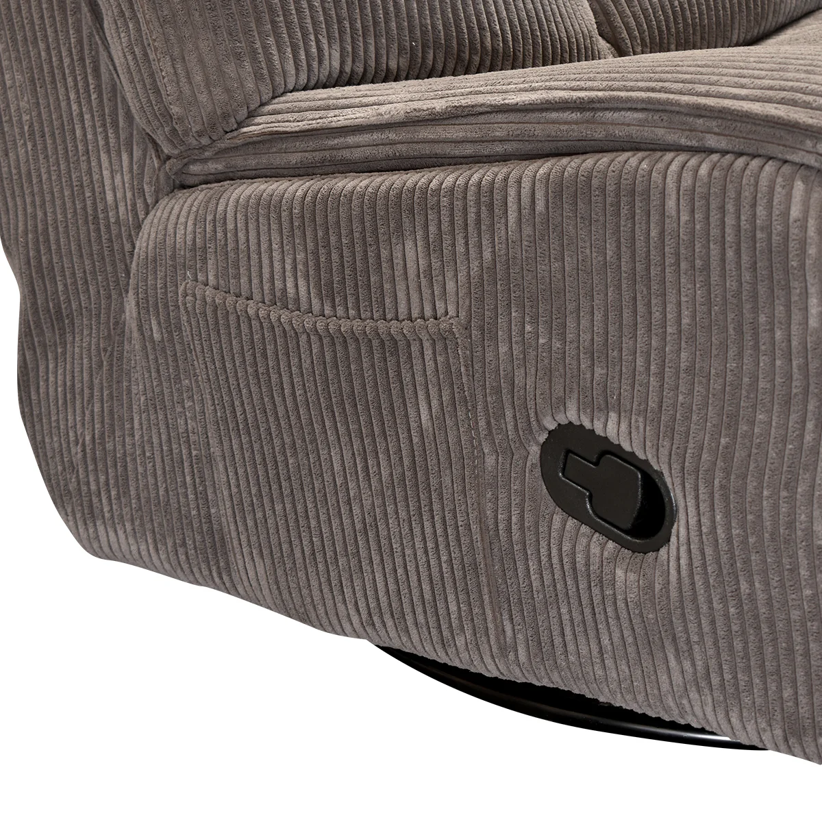 Sillón Giratorio Mecedora Reclinable de Tela Belle Sistema Manual- Lincoln Black - Image 31