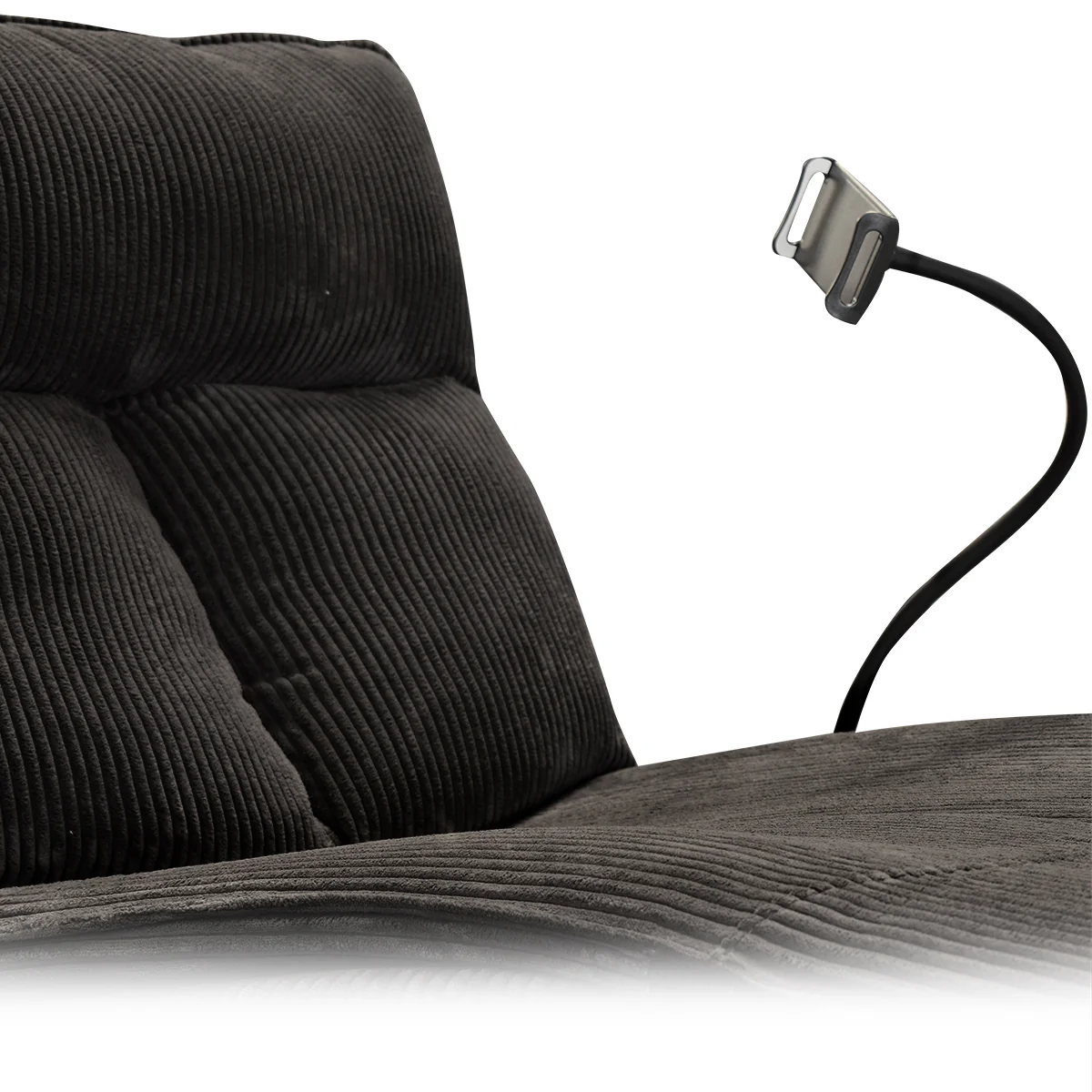 Sillón Giratorio Mecedora Reclinable de Tela Belle Sistema Manual- Lincoln Black - Image 11