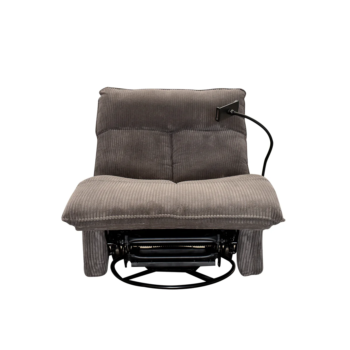 Sillón Giratorio Mecedora Reclinable de Tela Belle Sistema Manual- Lincoln Black - Image 29