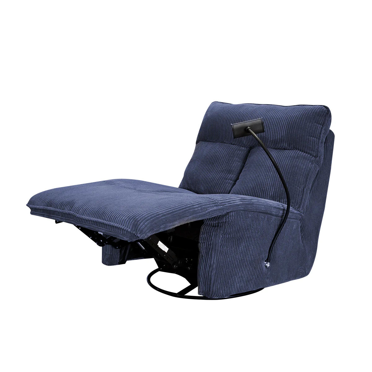 Sillón Giratorio Mecedora Reclinable de Tela Belle Sistema Manual- Lincoln Black - Image 19