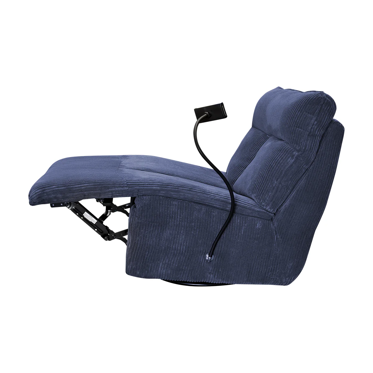 Sillón Giratorio Mecedora Reclinable de Tela Belle Sistema Manual- Lincoln Black - Image 25