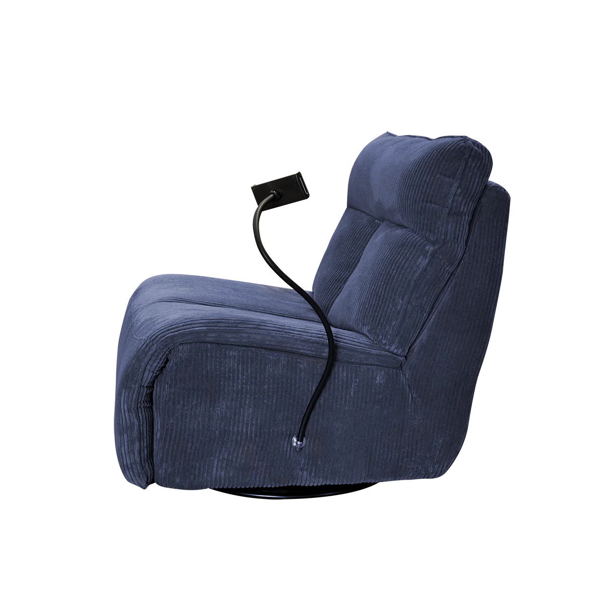 Sillón Giratorio Mecedora Reclinable de Tela Belle Sistema Manual- Lincoln Black - Image 24