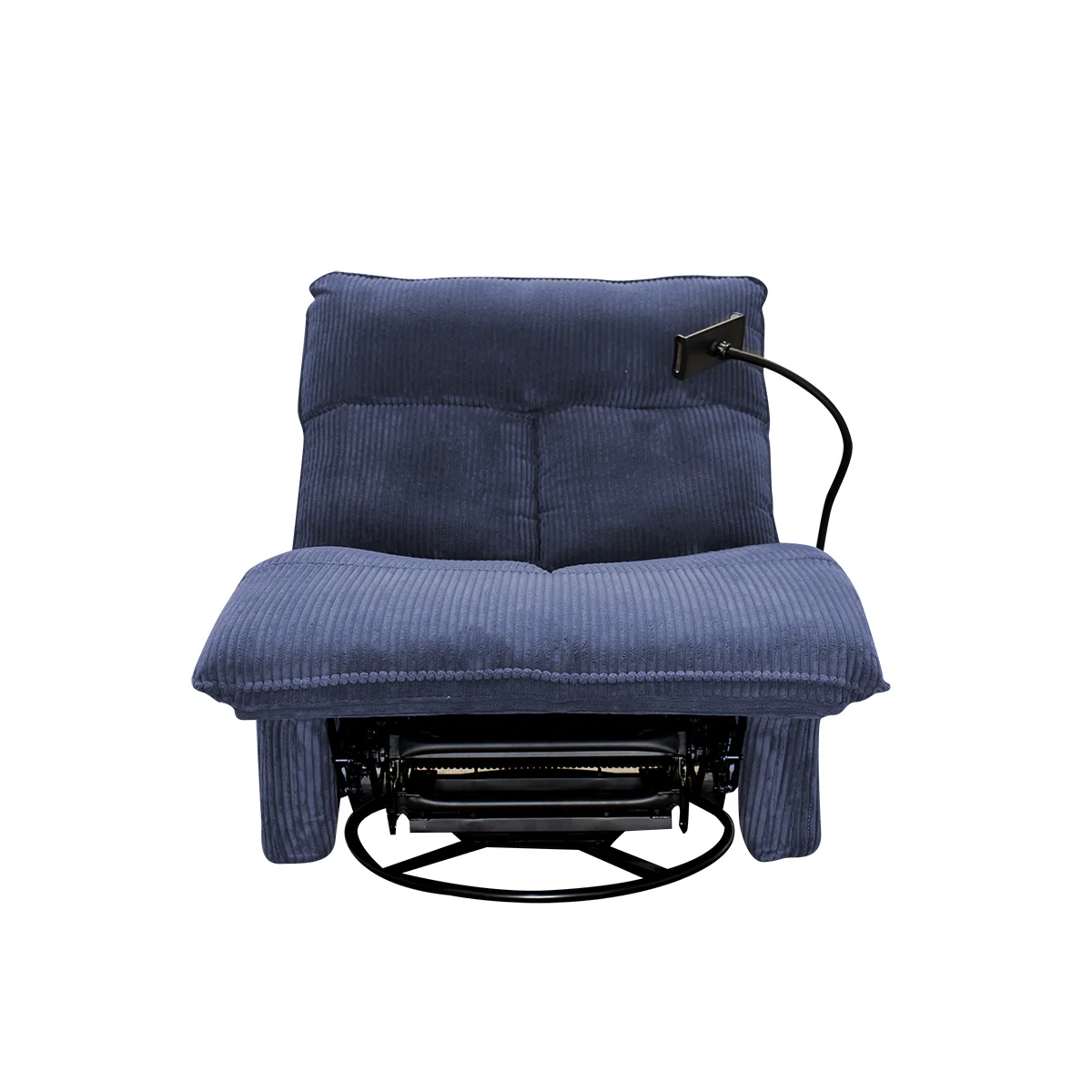 Sillón Giratorio Mecedora Reclinable de Tela Belle Sistema Manual- Lincoln Black - Image 23