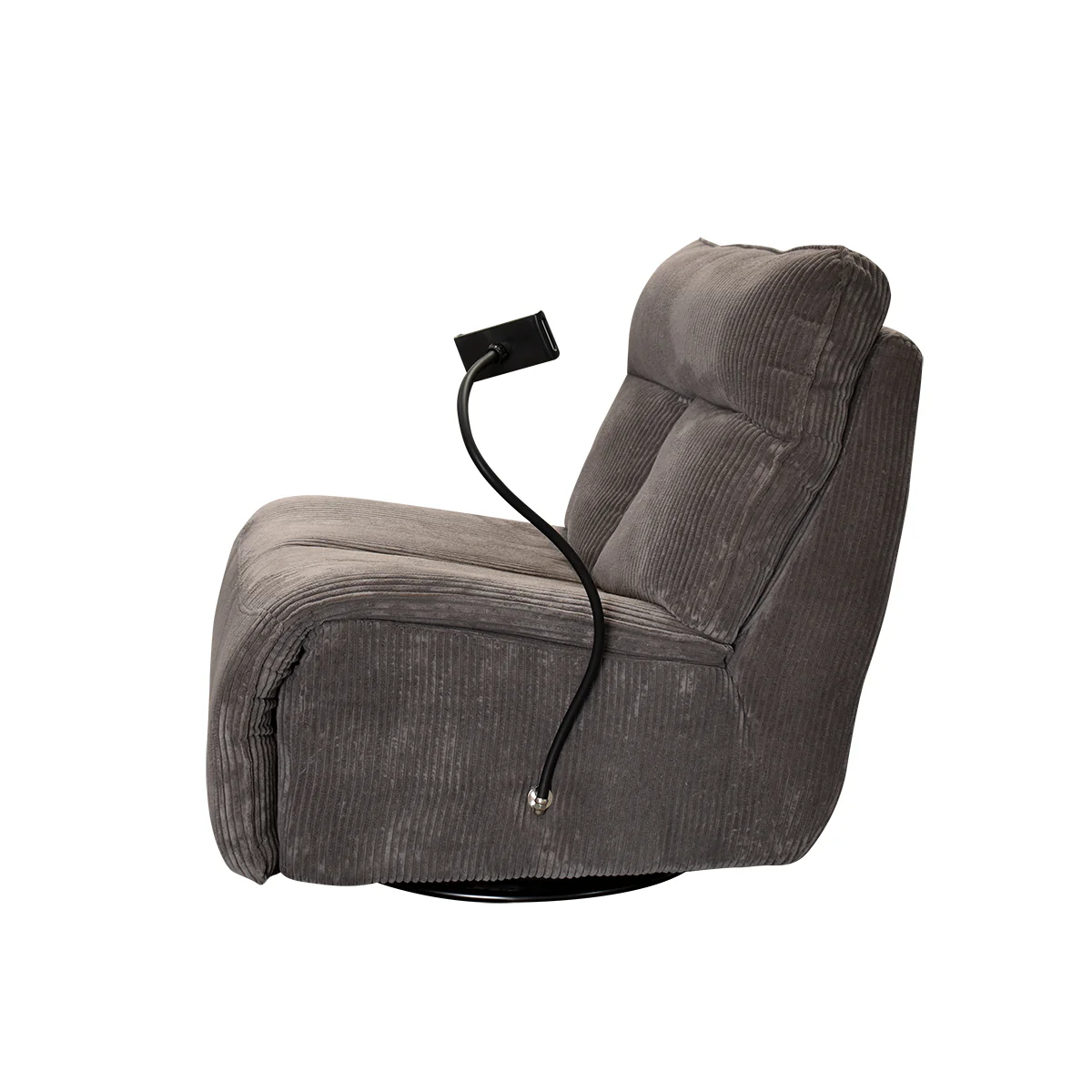 Sillón Giratorio Mecedora Reclinable de Tela Belle Sistema Manual- Lincoln Black - Image 33